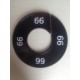 Maatring 9cm zwart/wit 66